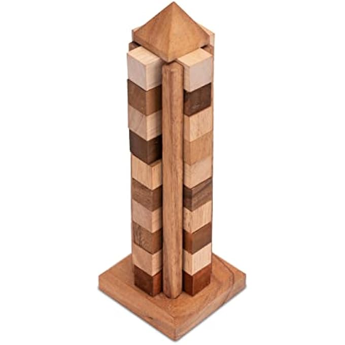 SKY TOWER - SKYSCRAPER - 3D PUZZLE - THINKING GAME - PUZZLE GAME - PATIENCE GAME - WOODEN LOGIC GAME - Image 1